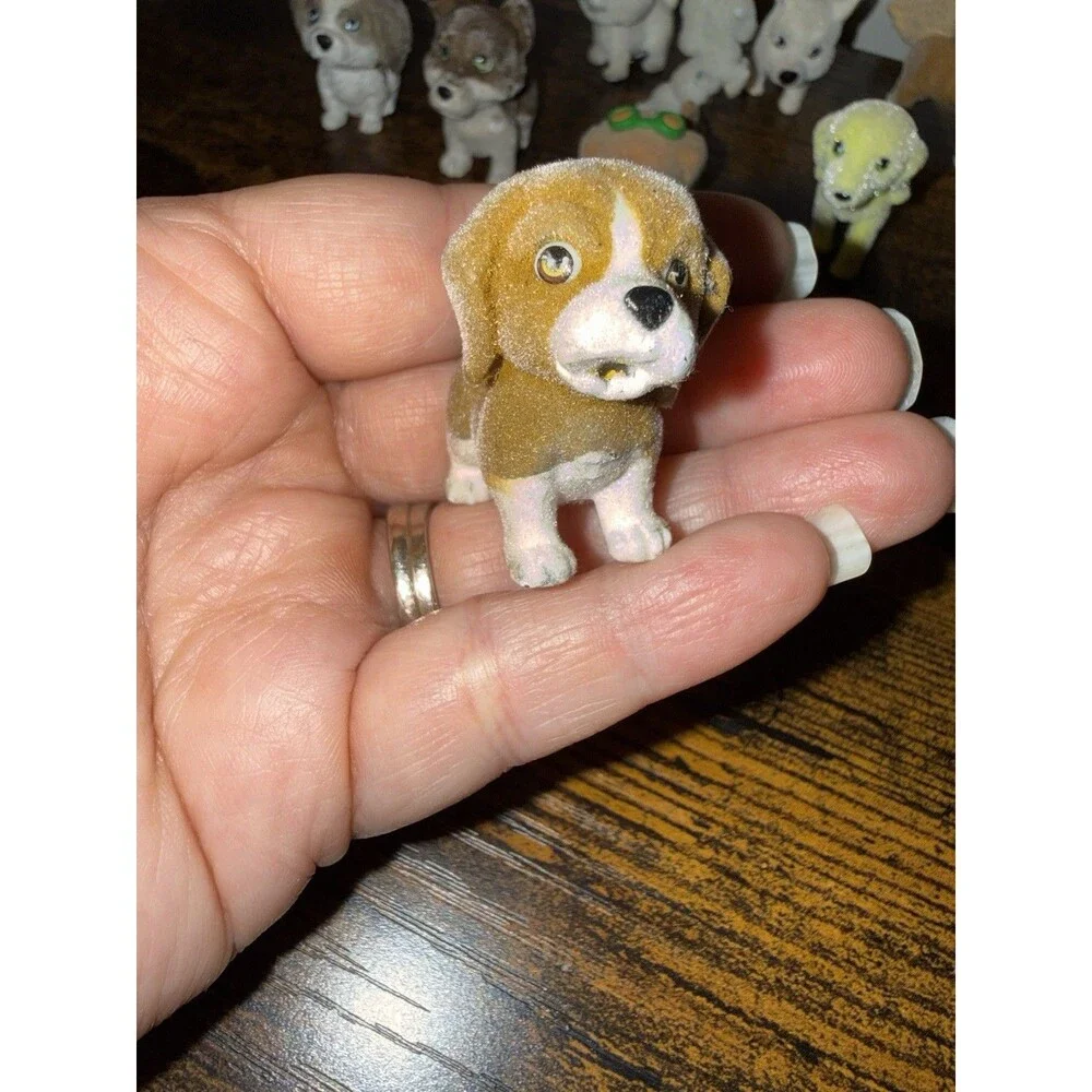 Puppy In My Pocket Toys Lot of 10 Dogs Horse Cat Flocked Miniatures Collectible